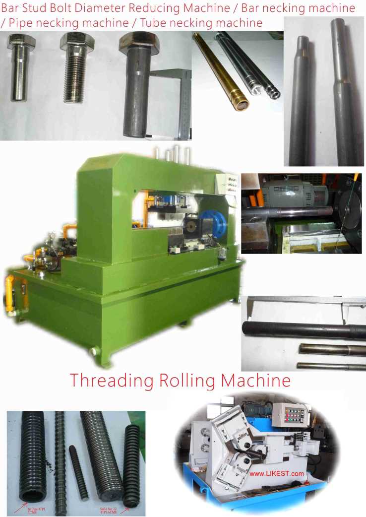 Hydraulic steel rod shrinking machine for diameter reducing